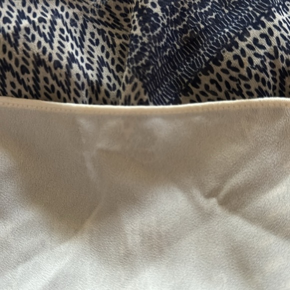 Rebecca Minkoff Nicky dress ruffle bottom sleeveless tassels blue tan print XS - Picture 12 of 13